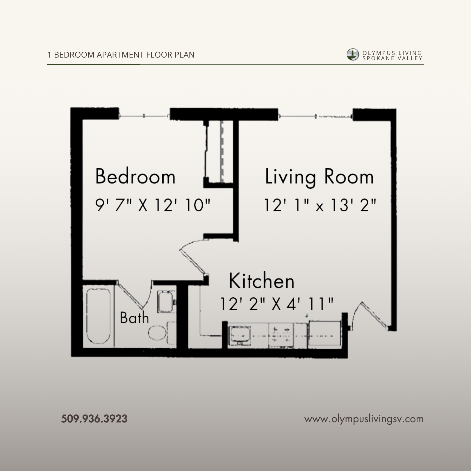 1 bedroom apt