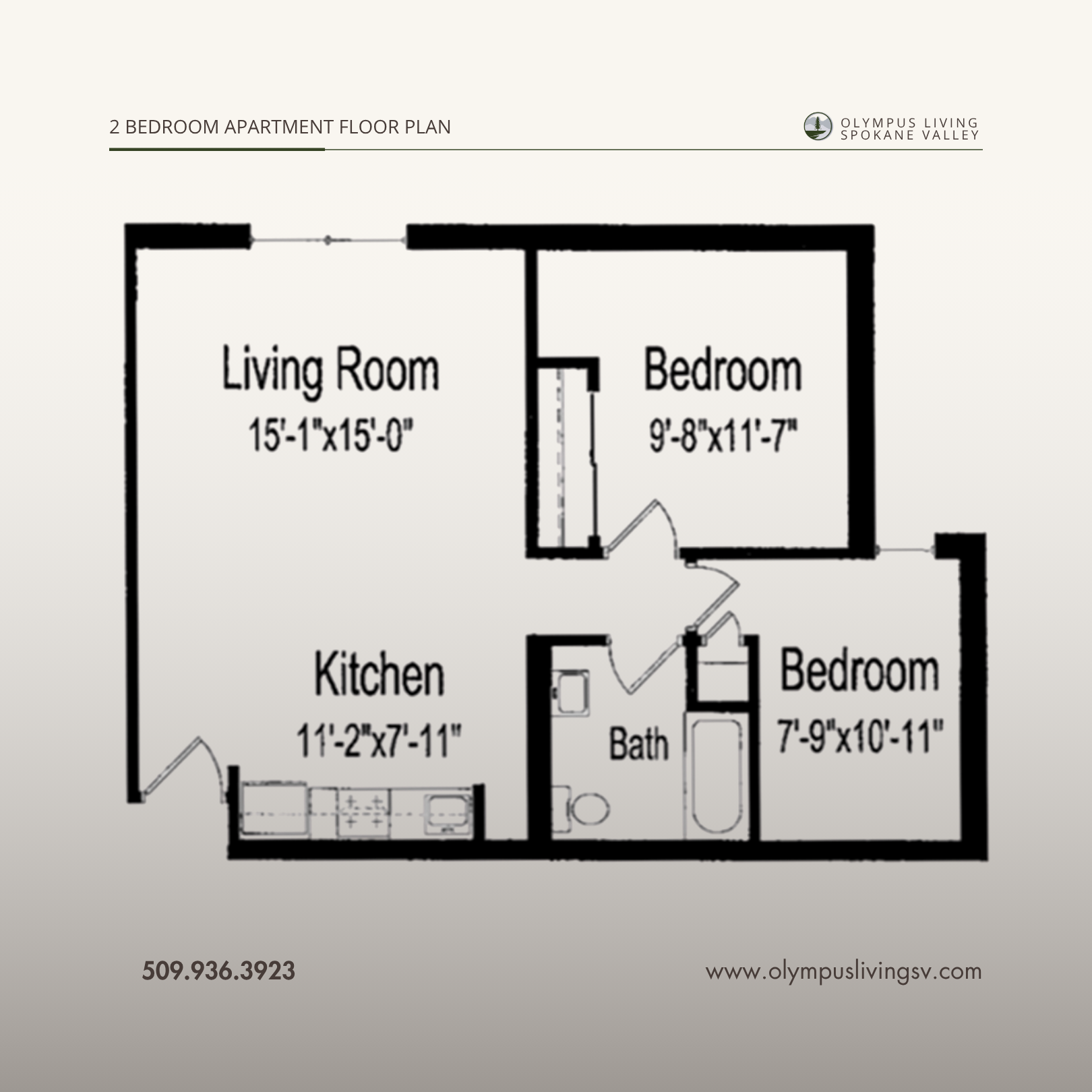 2 bedroom apt